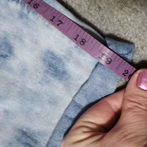 Justice 14 denim embroidered cuffed capris - Picture 7 of 8